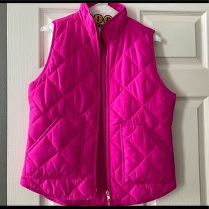 Jcrew pink quilted vest